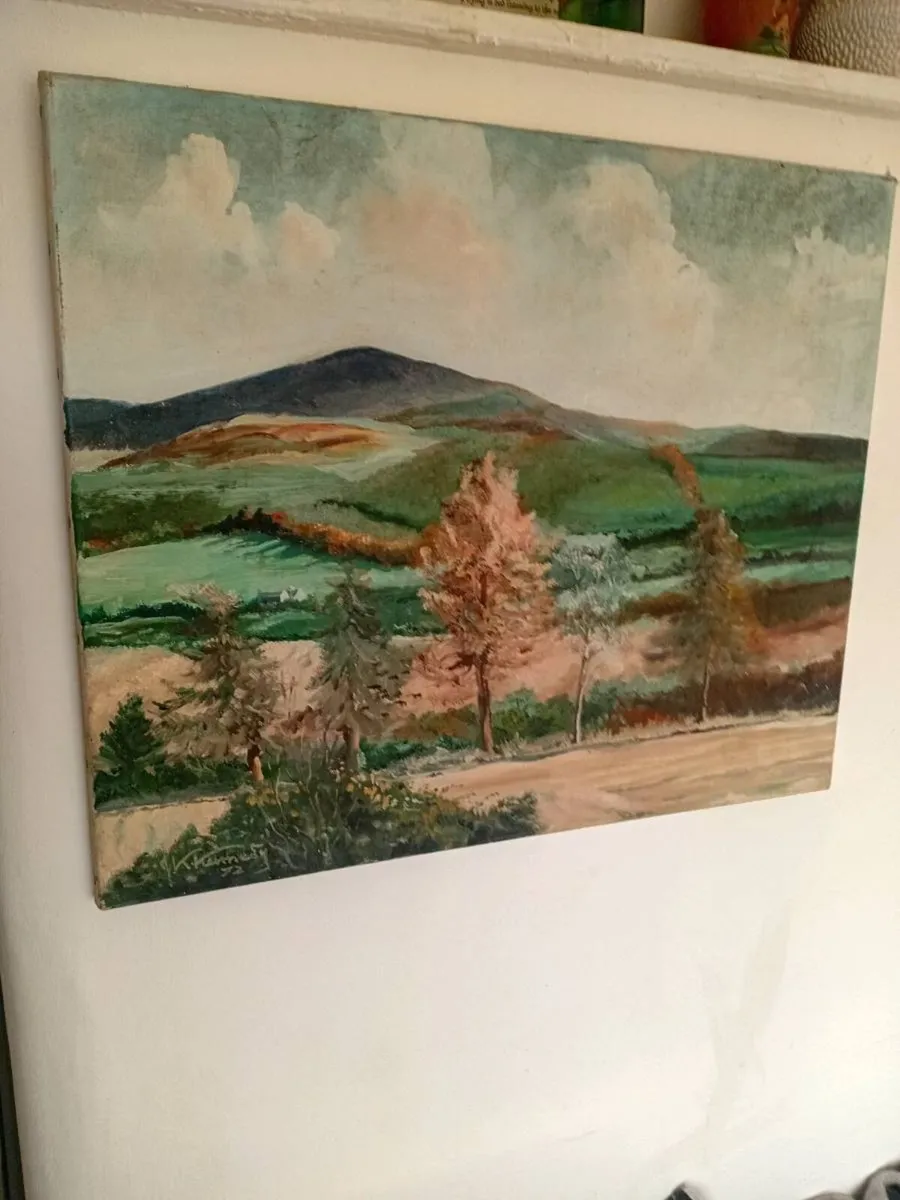 oil on board signed f.k kennedy 1972 - Image 1