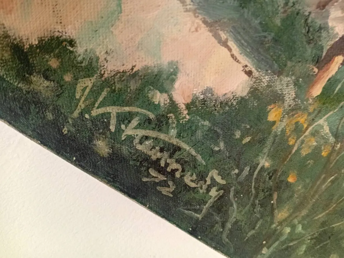 oil on board signed f.k kennedy 1972 - Image 4