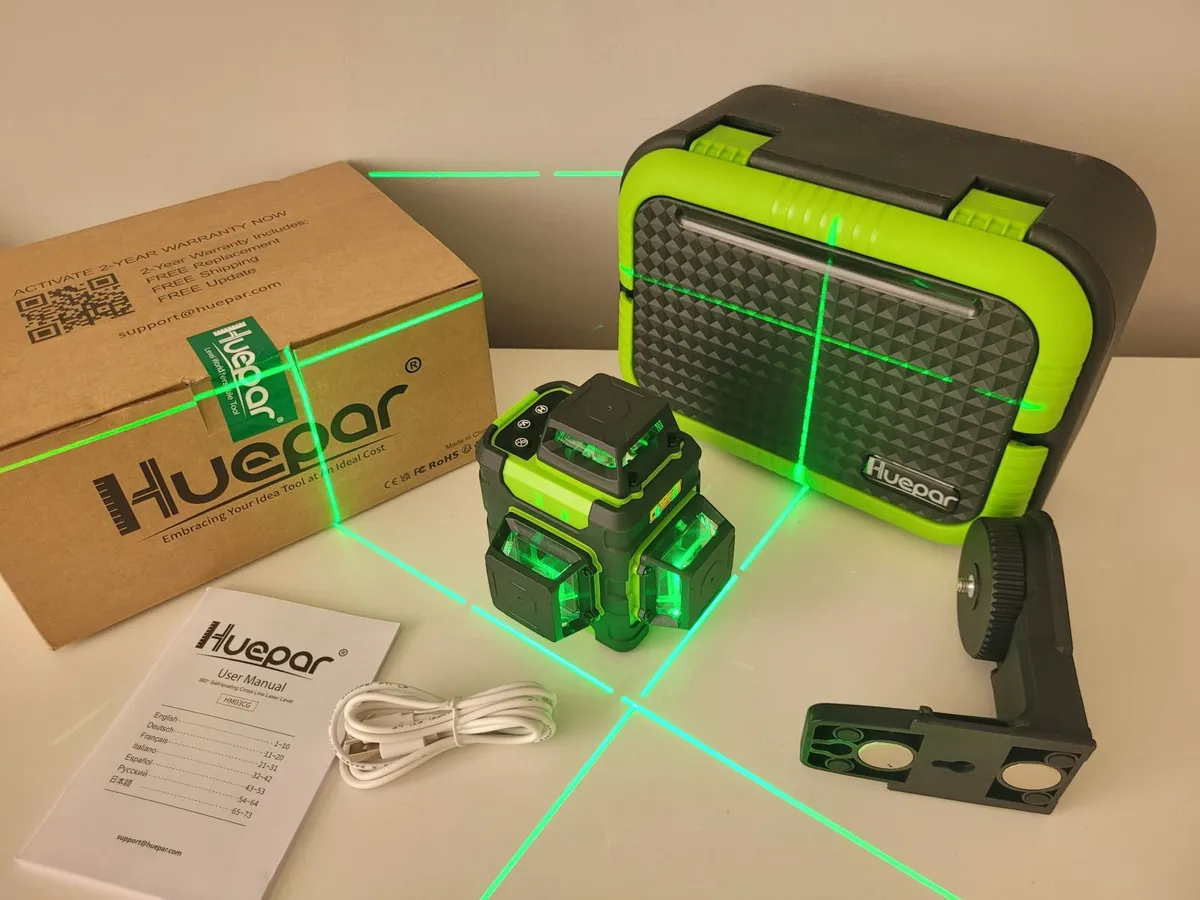 New Huepar 12 lines 3D green laser level - Image 1