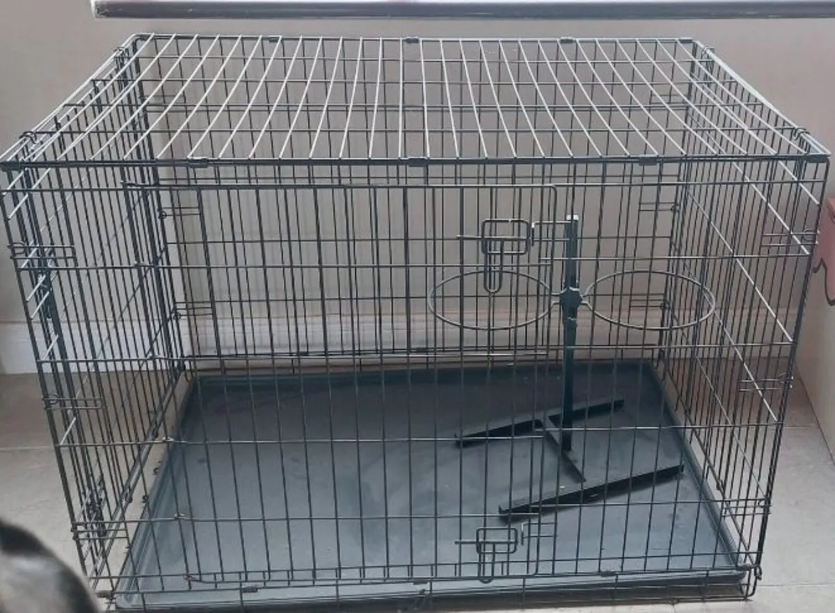 Dog Crate (food stand not included)