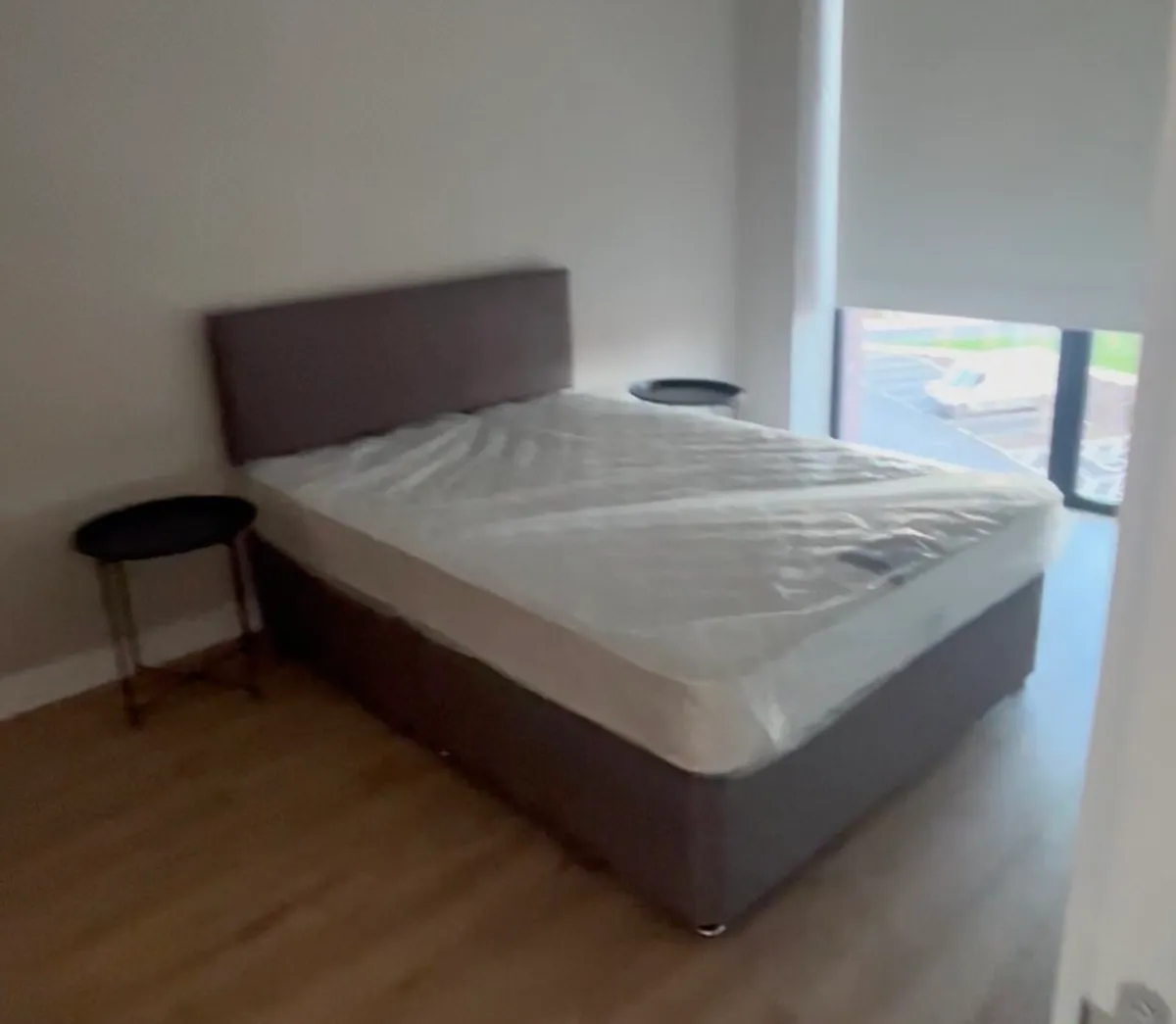 Grey Double Bed with mattress inperfect condition - Image 1