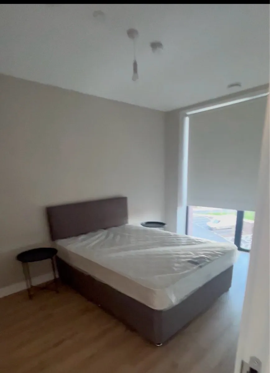 Grey Double Bed with mattress inperfect condition - Image 2