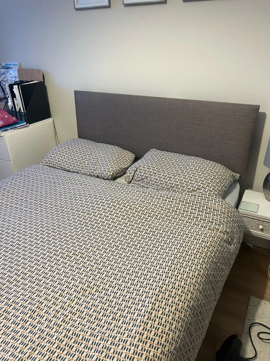 Grey Double Bed with mattress inperfect condition - Image 4