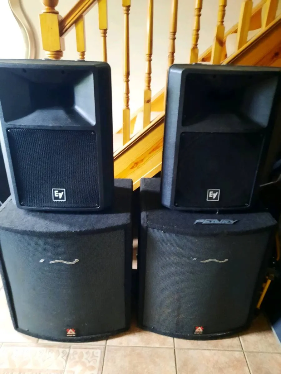 Pro PA System. EV SX300 SPEAKERS &Peavey bass bins - Image 4