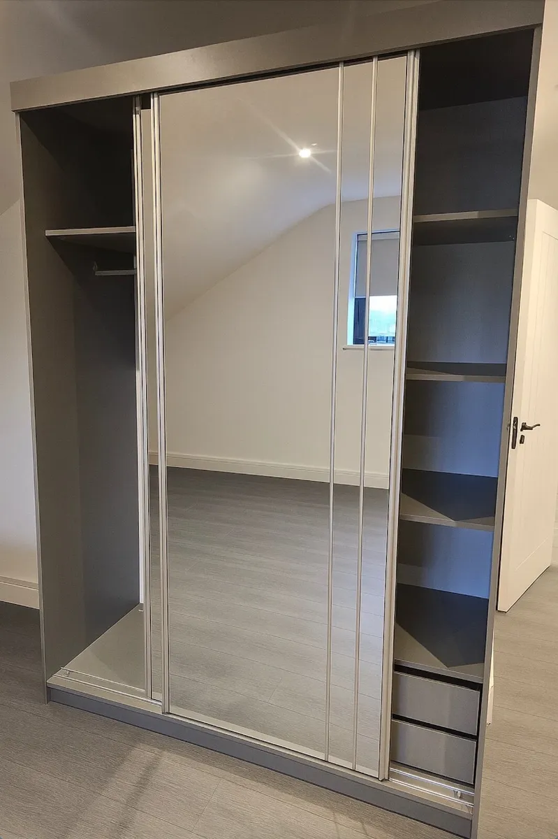 Wardrobe SMART 150cm Grey *FREE DELIVERY - Image 2