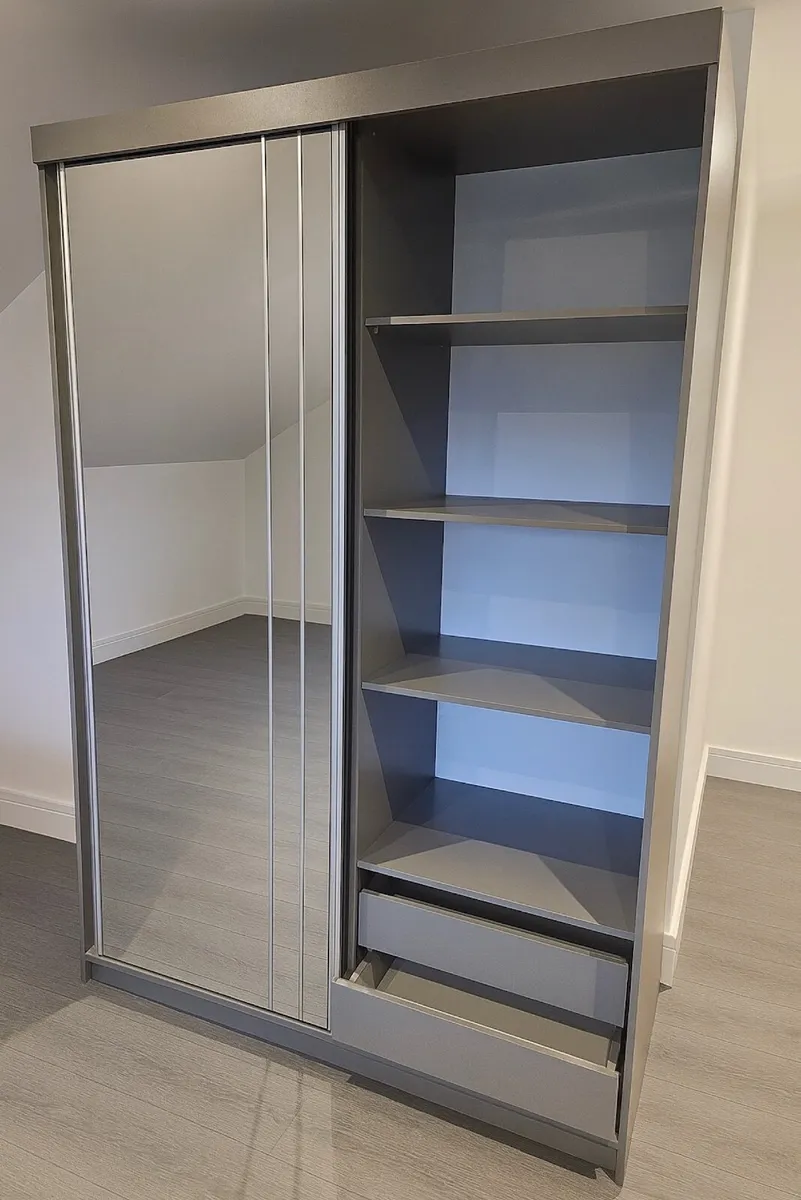 Wardrobe SMART 150cm Grey *FREE DELIVERY - Image 3