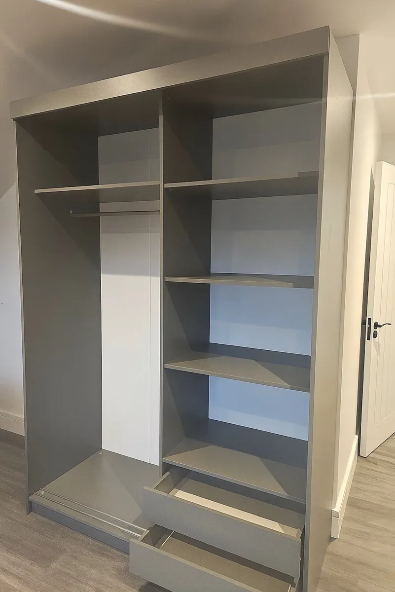 Wardrobe SMART 150cm Grey *FREE DELIVERY - Image 4