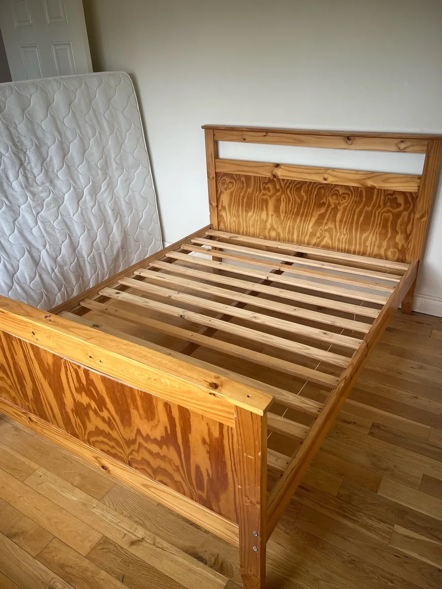 Double Wooden Bed Frame - Image 1