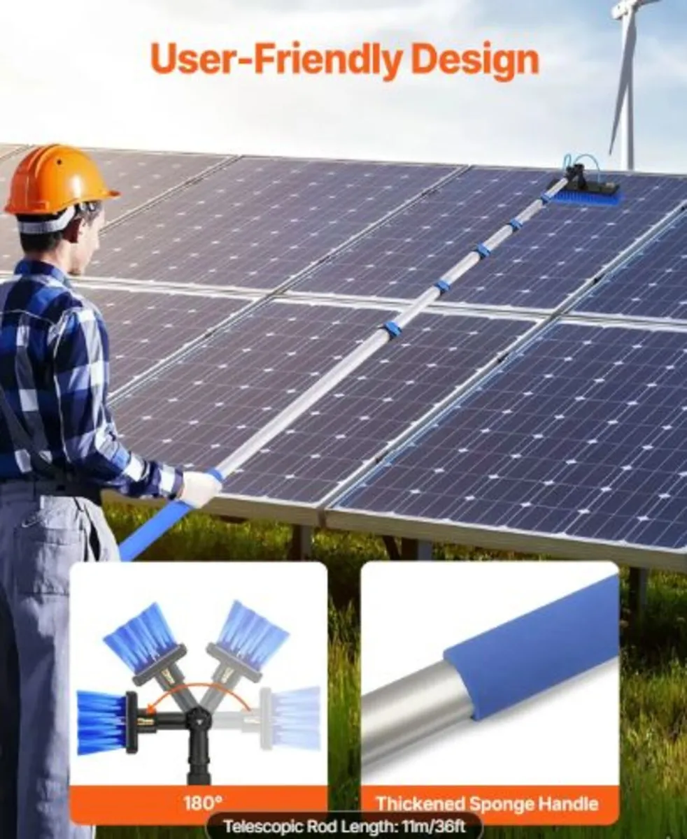 Water Fed Pole Kit, 11m Solar Panel Cleaning Pole - Image 4