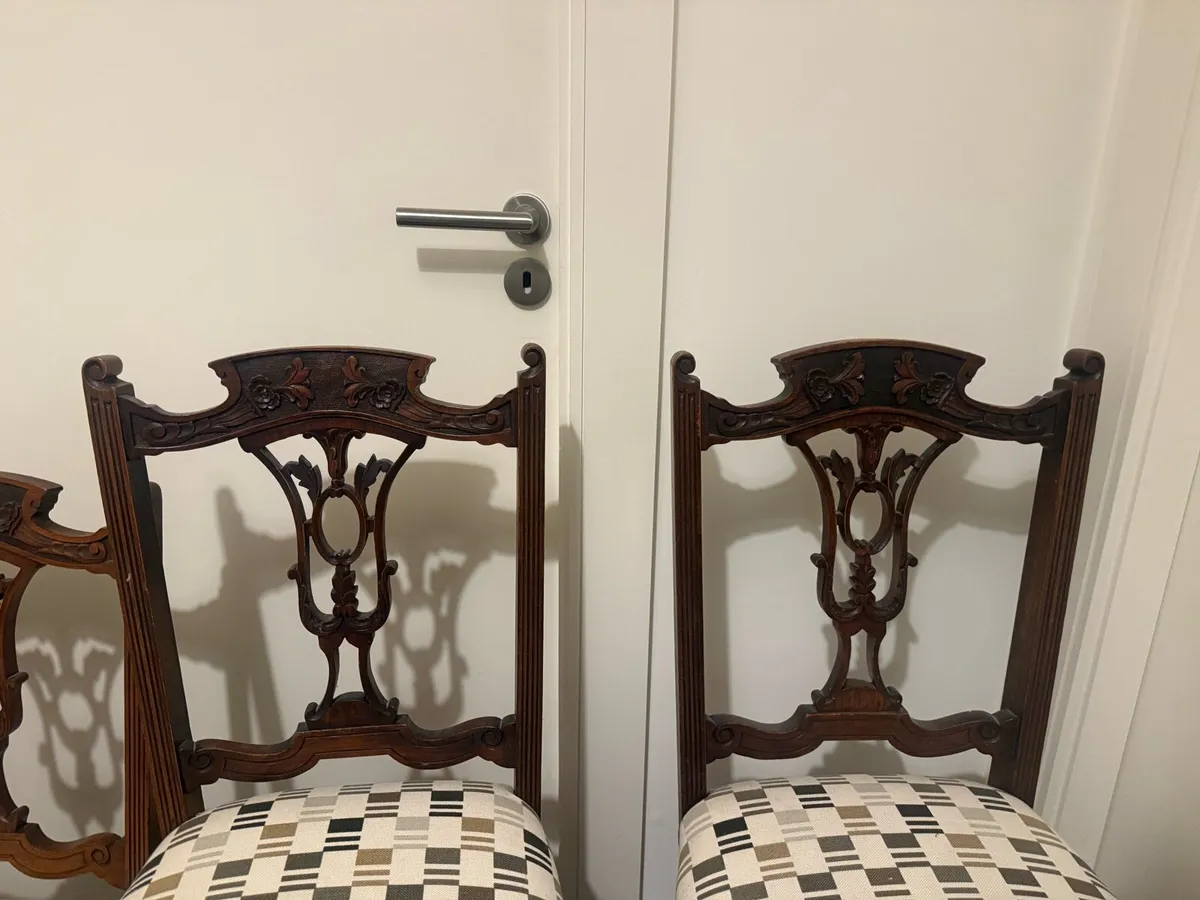 4 Recovered Antique chairs (2 x nursing &2 dining) - Image 3