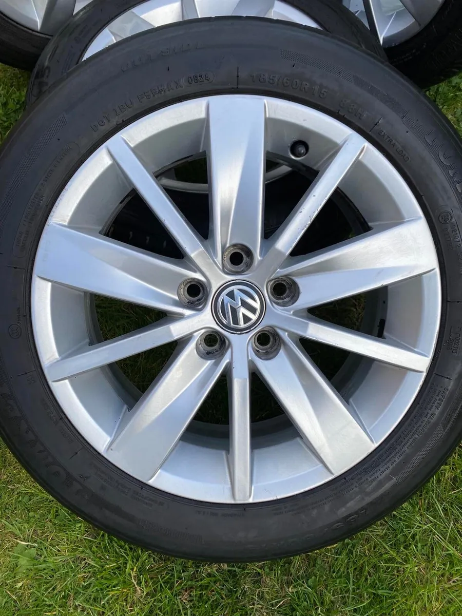 Genuine Vw POLO Alloys | Good Tyres | 5x100 - Image 2