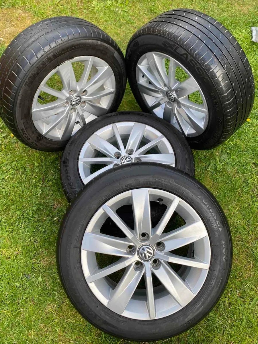 Genuine Vw POLO Alloys | Good Tyres | 5x100 - Image 1