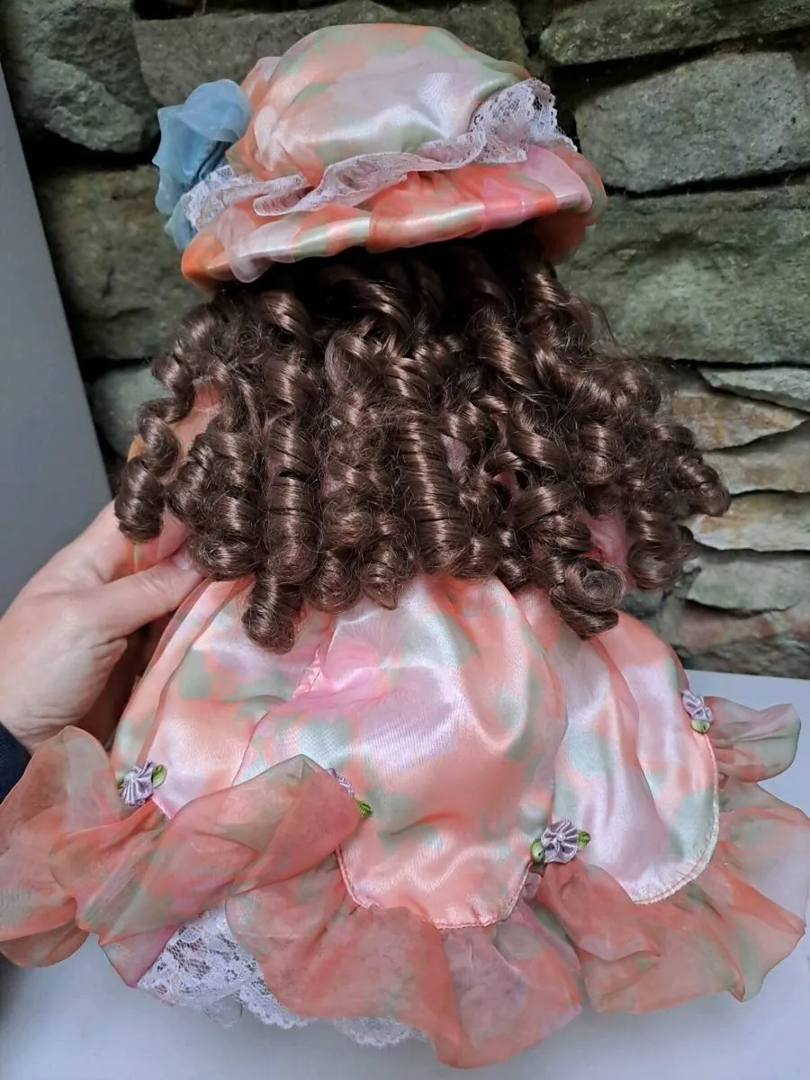 Large Vintage Porcelain Doll Vintage - Image 4