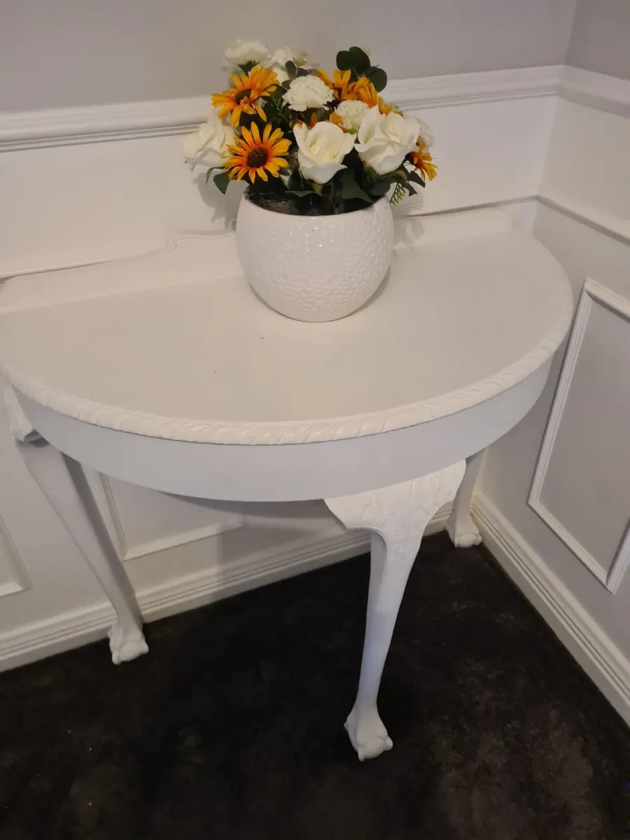 Half moon vintage hall table - Image 4