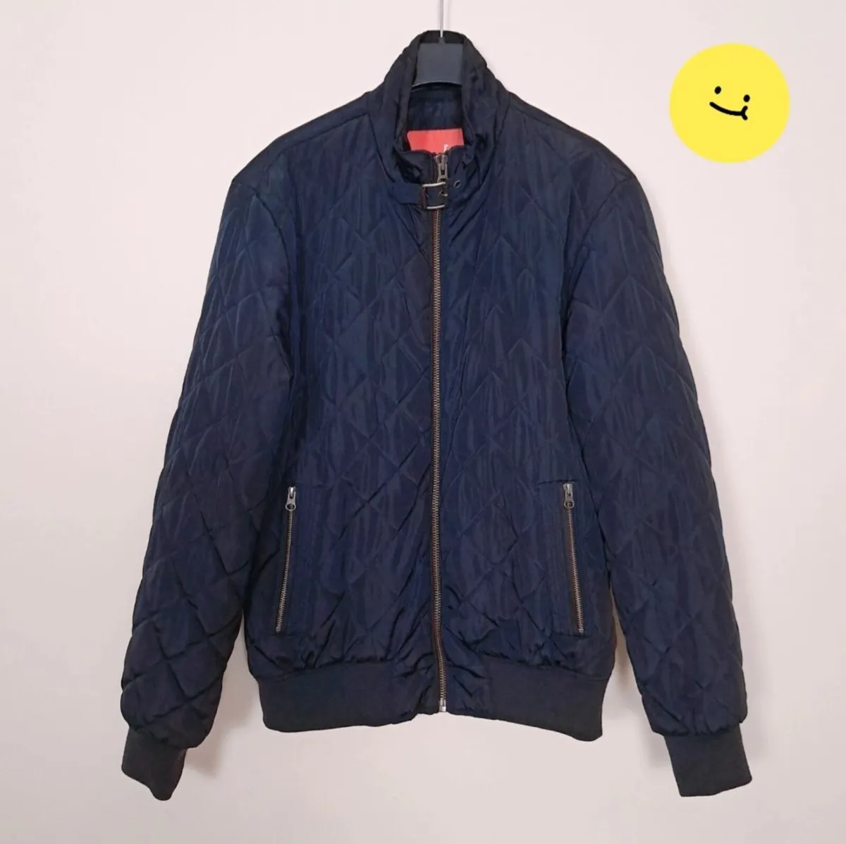 6th Sense Navy Blue Quilted Jacket Mens L - Image 2
