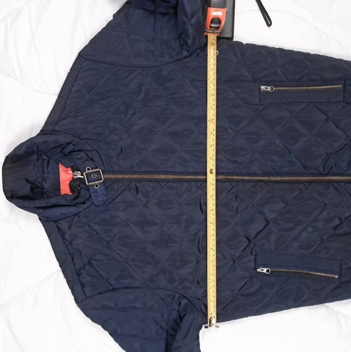 6th Sense Navy Blue Quilted Jacket Mens L - Image 3