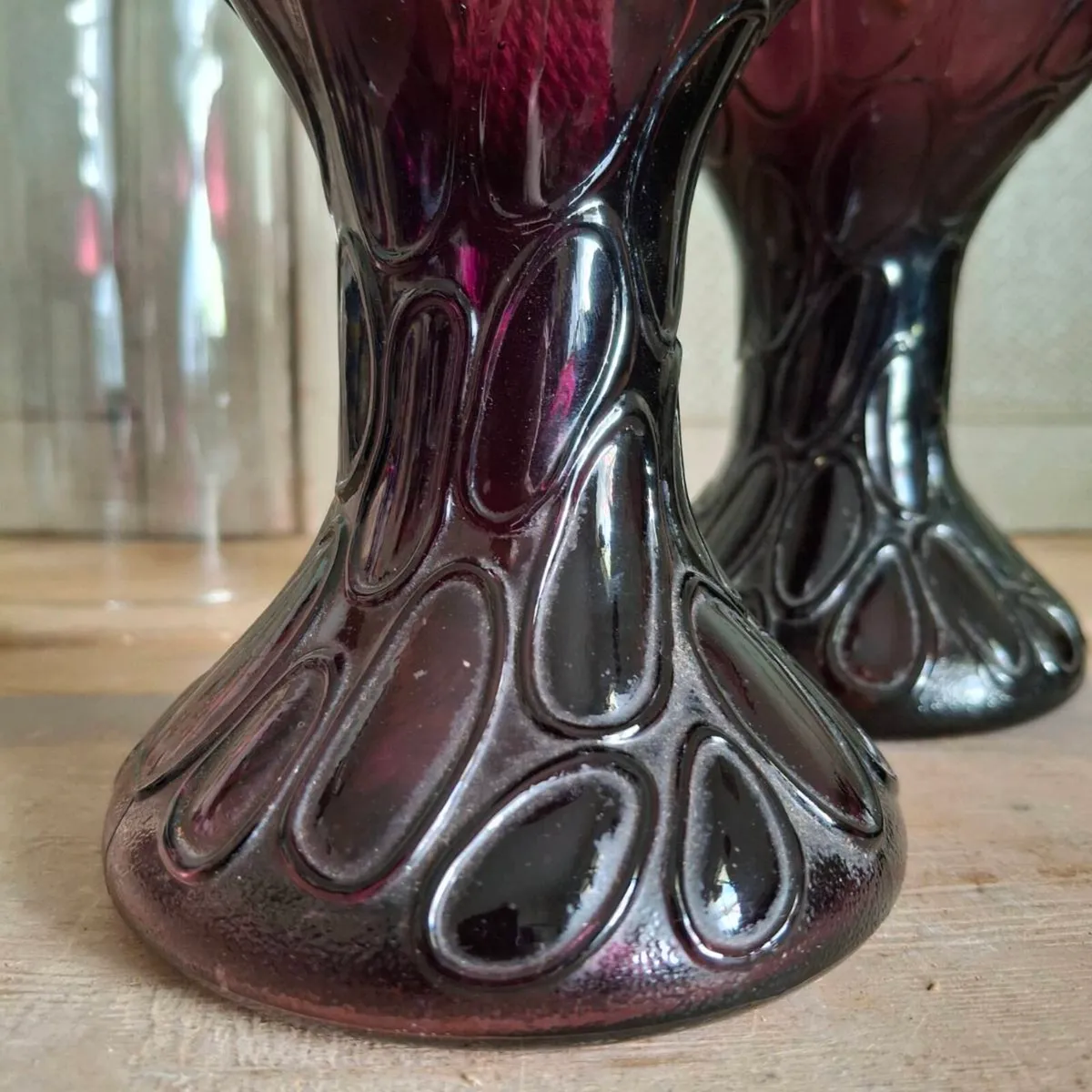 Pairs of Cranberry Glass Lamps - Image 3