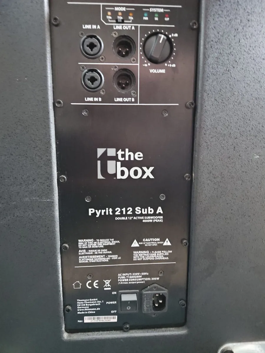2 x Pyrit 212 Sub A Active Subwoofers - Image 3