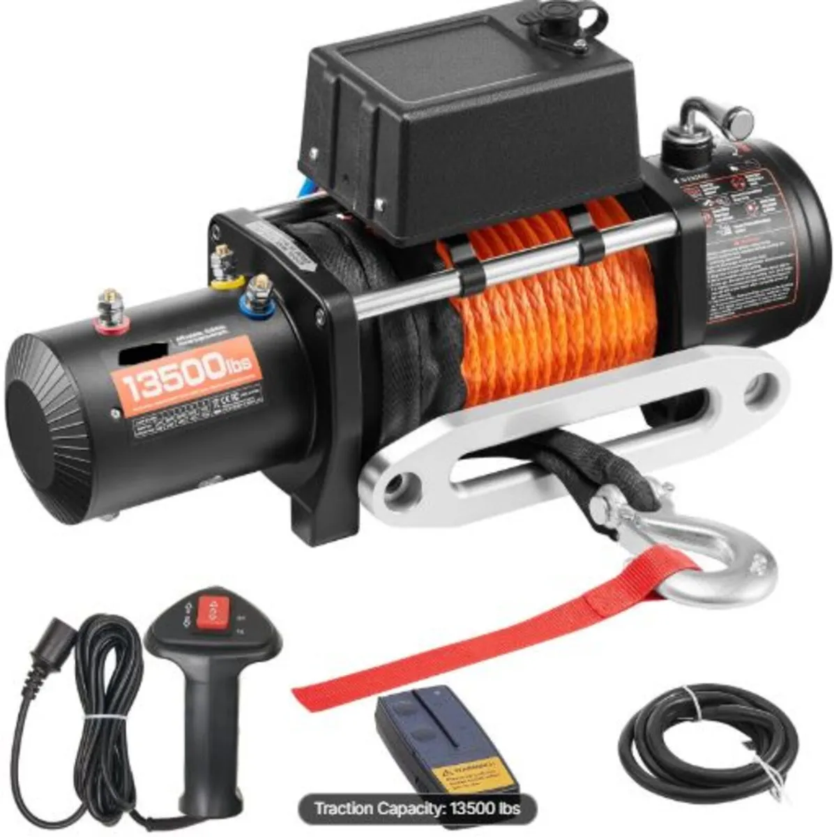 Electric Winch, 6100 kg Load Capacity, 12V DC - Image 1