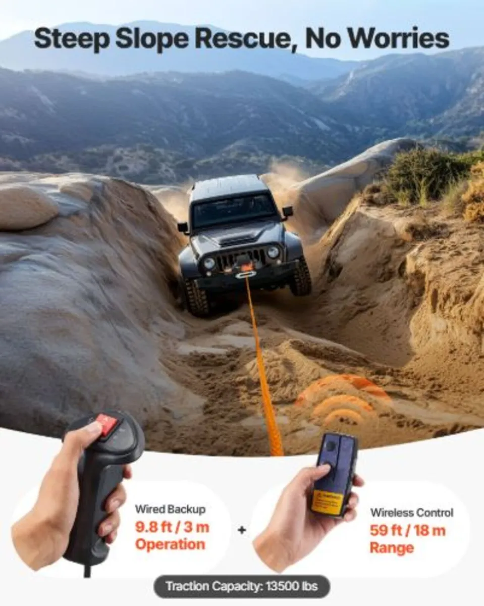 Electric Winch, 6100 kg Load Capacity, 12V DC - Image 3