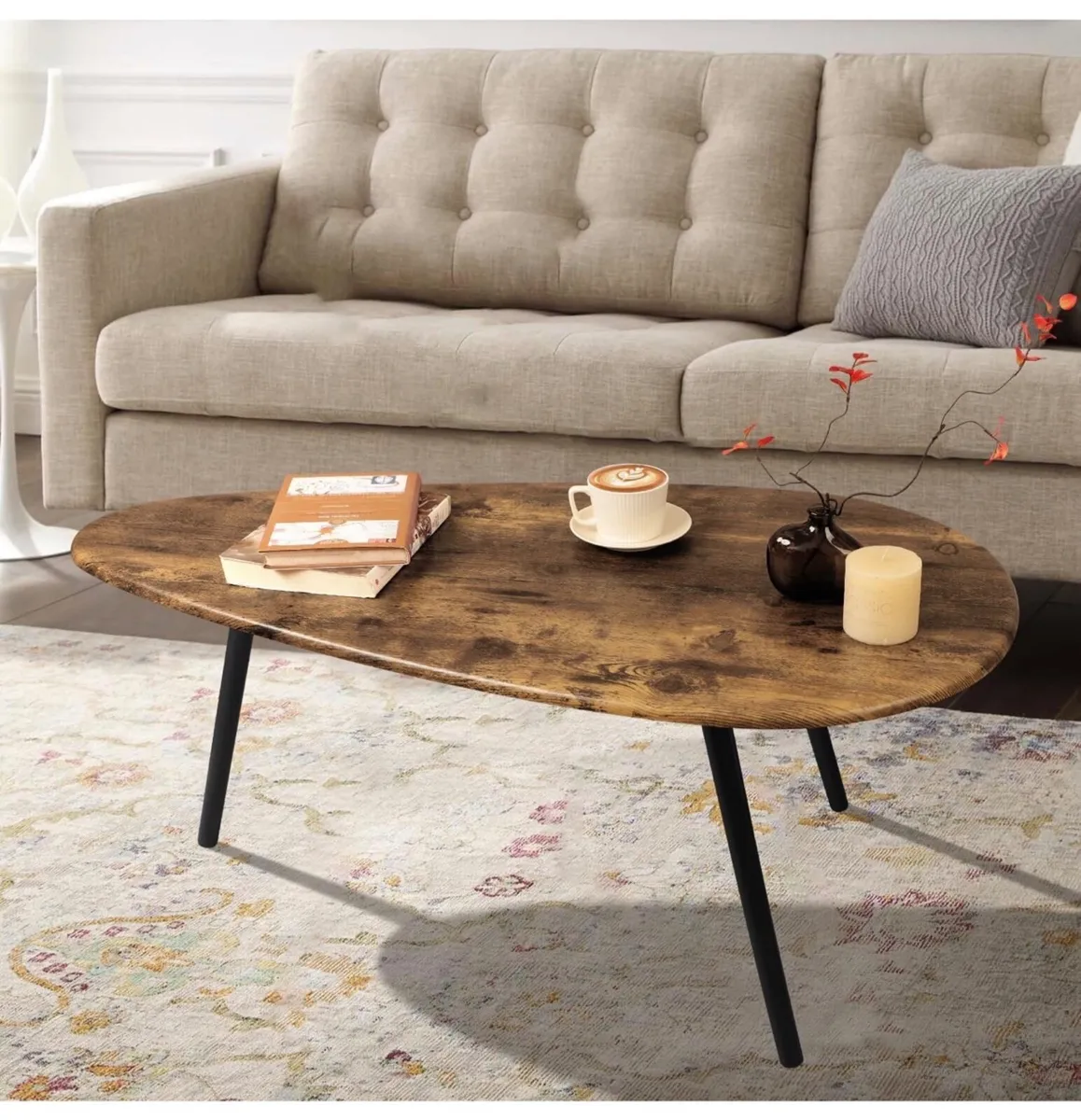 Coffee Table for Living Room Small Mid Century Cof - Image 1