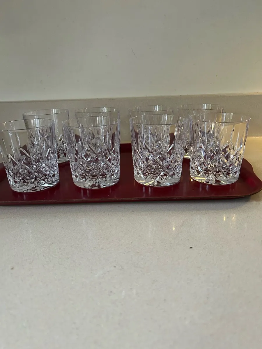 8 Waterford crystal whiskey tumblers, Lismore cut