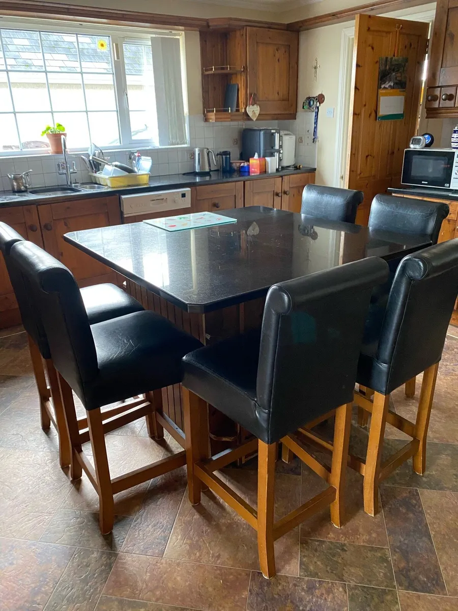 Solid Pine Kitchen c/w Black Granite Worktop - Image 1