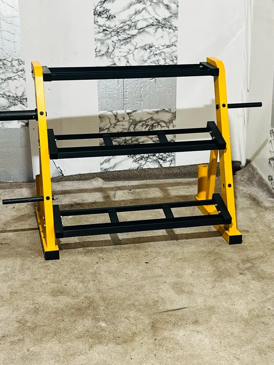 3 tier dumbbells and kettlebell rack - Image 3