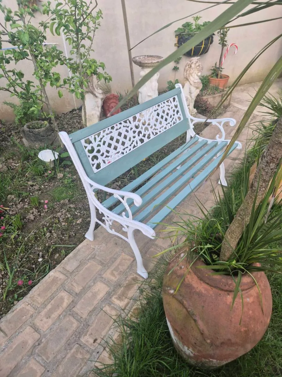 Garden Bench Cast Iron Bistro furniture seat - Image 2
