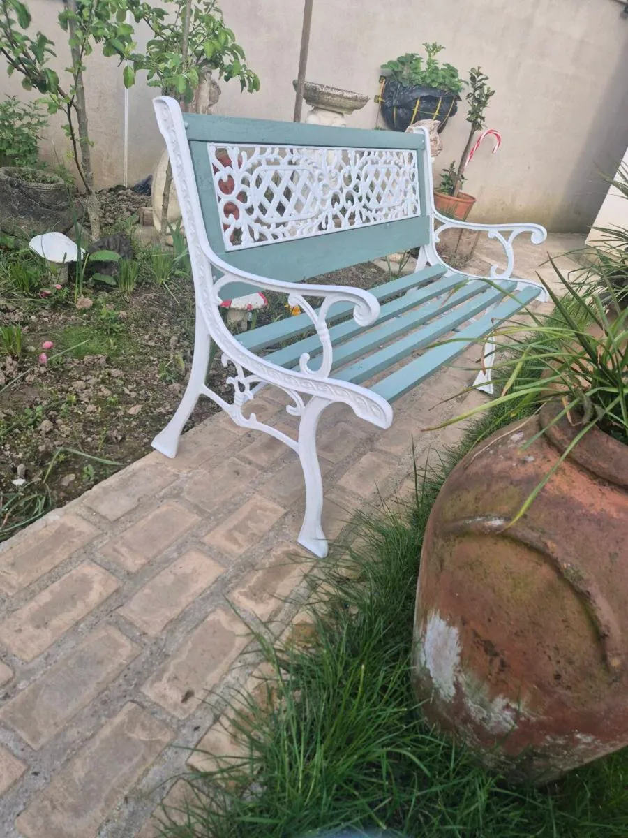 Garden Bench Cast Iron Bistro furniture seat - Image 3
