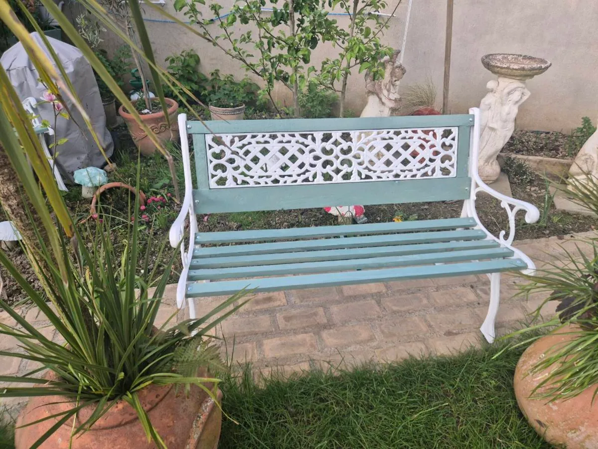 Garden Bench Cast Iron Bistro furniture seat - Image 4