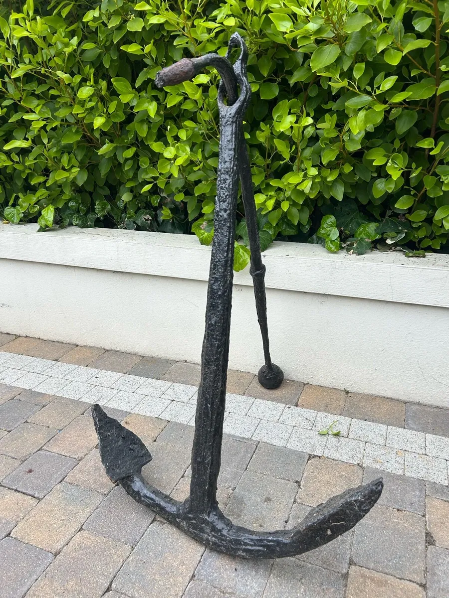 Antique hand forged ships anchor - Image 1