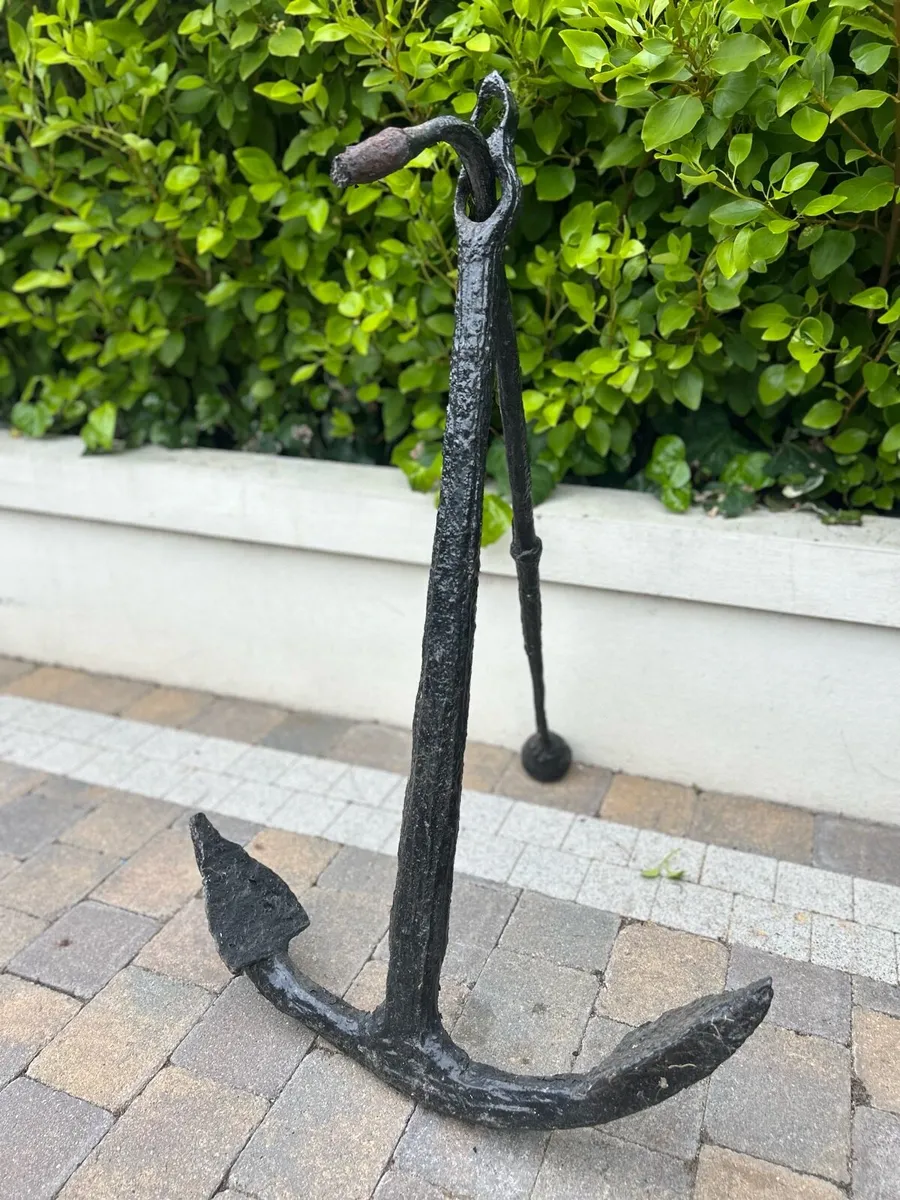 Antique hand forged ships anchor - Image 3