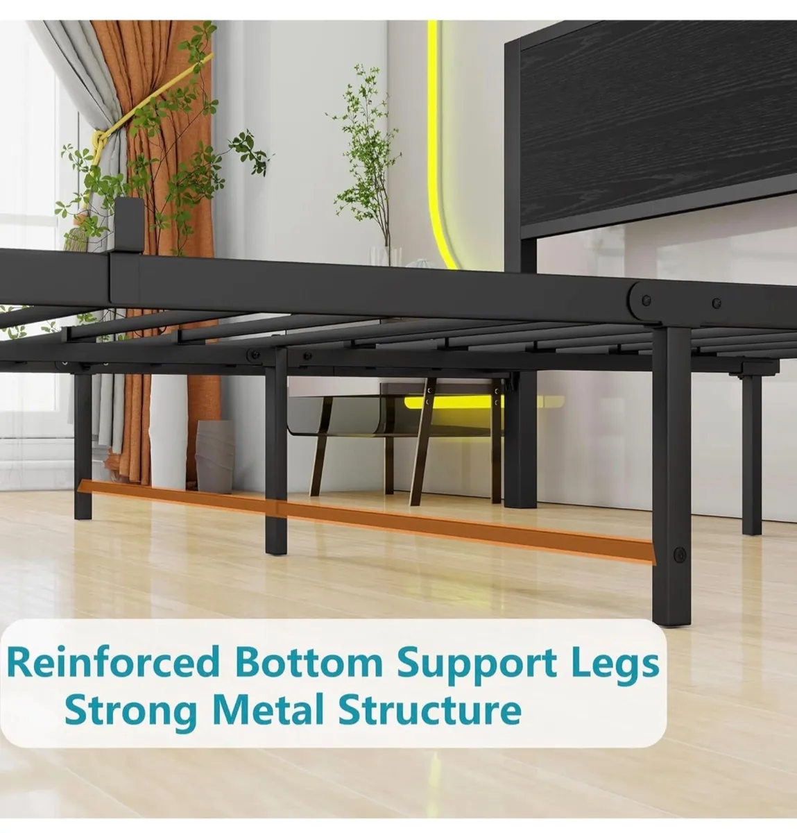 King Size Bed Frame Metal Platform Bed Frame King - Image 3
