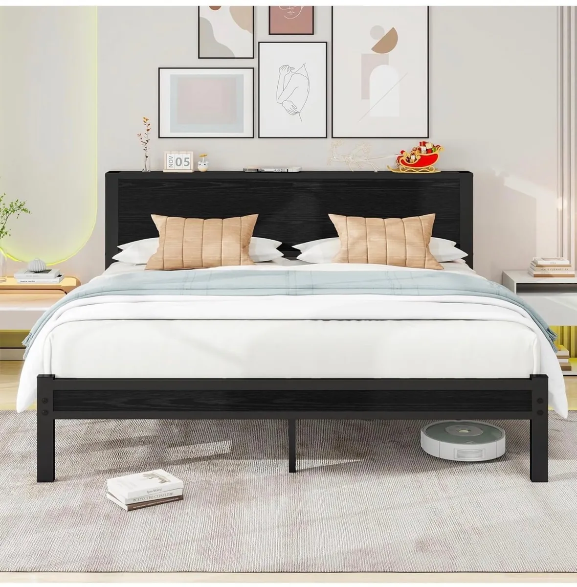 King Size Bed Frame Metal Platform Bed Frame King - Image 1