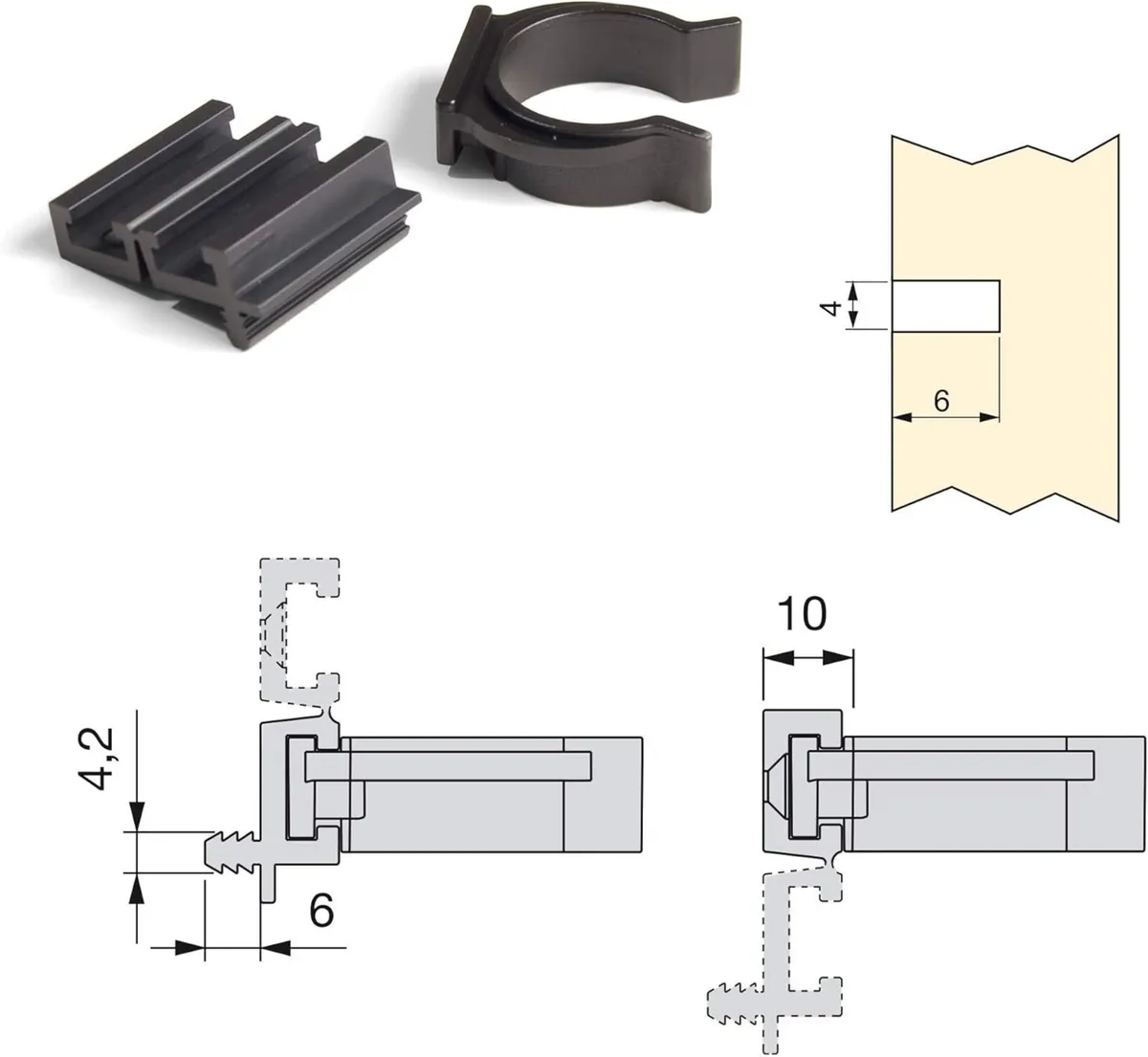 4 adjustable furniture feet - Image 1