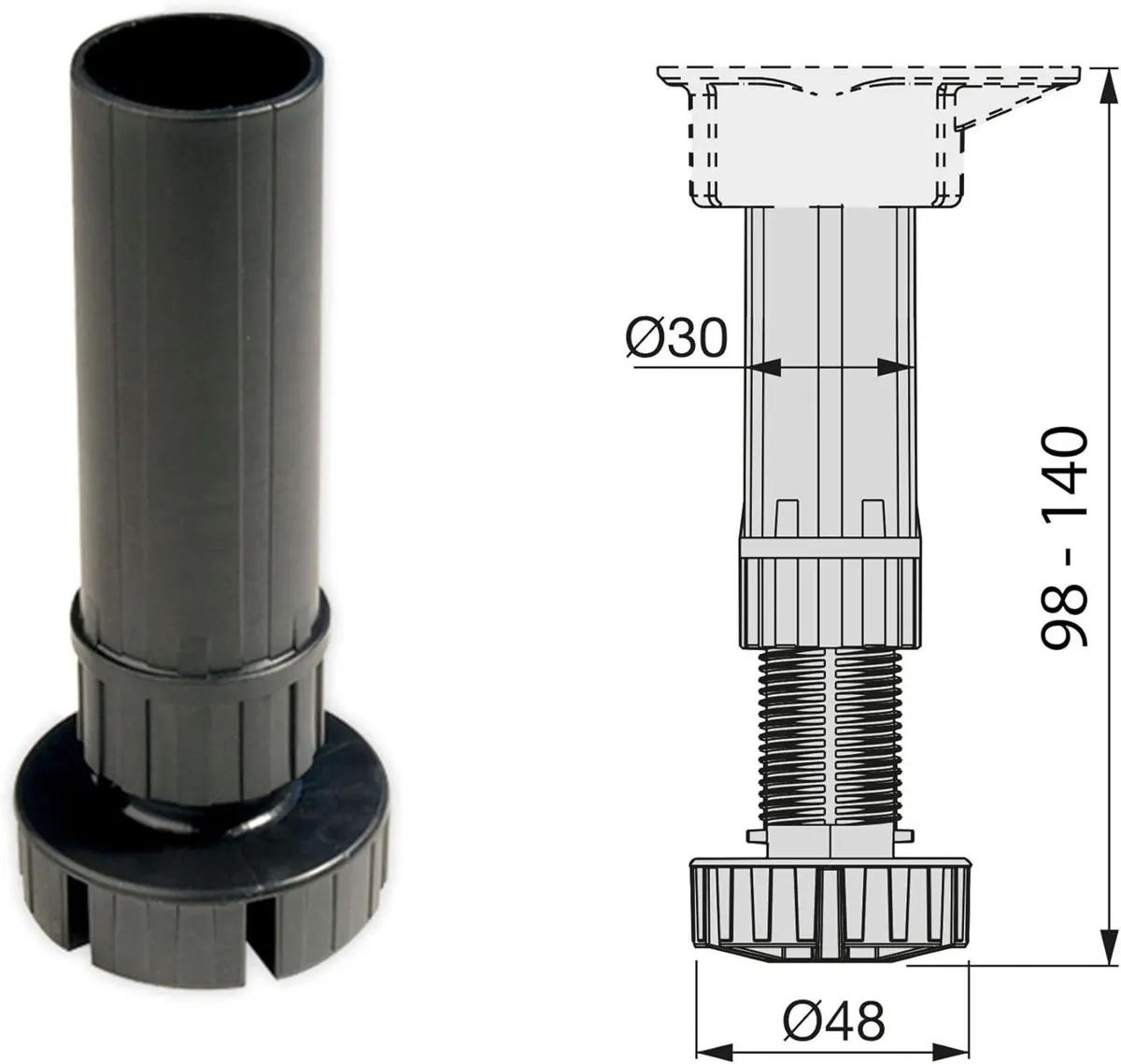 4 adjustable furniture feet - Image 4