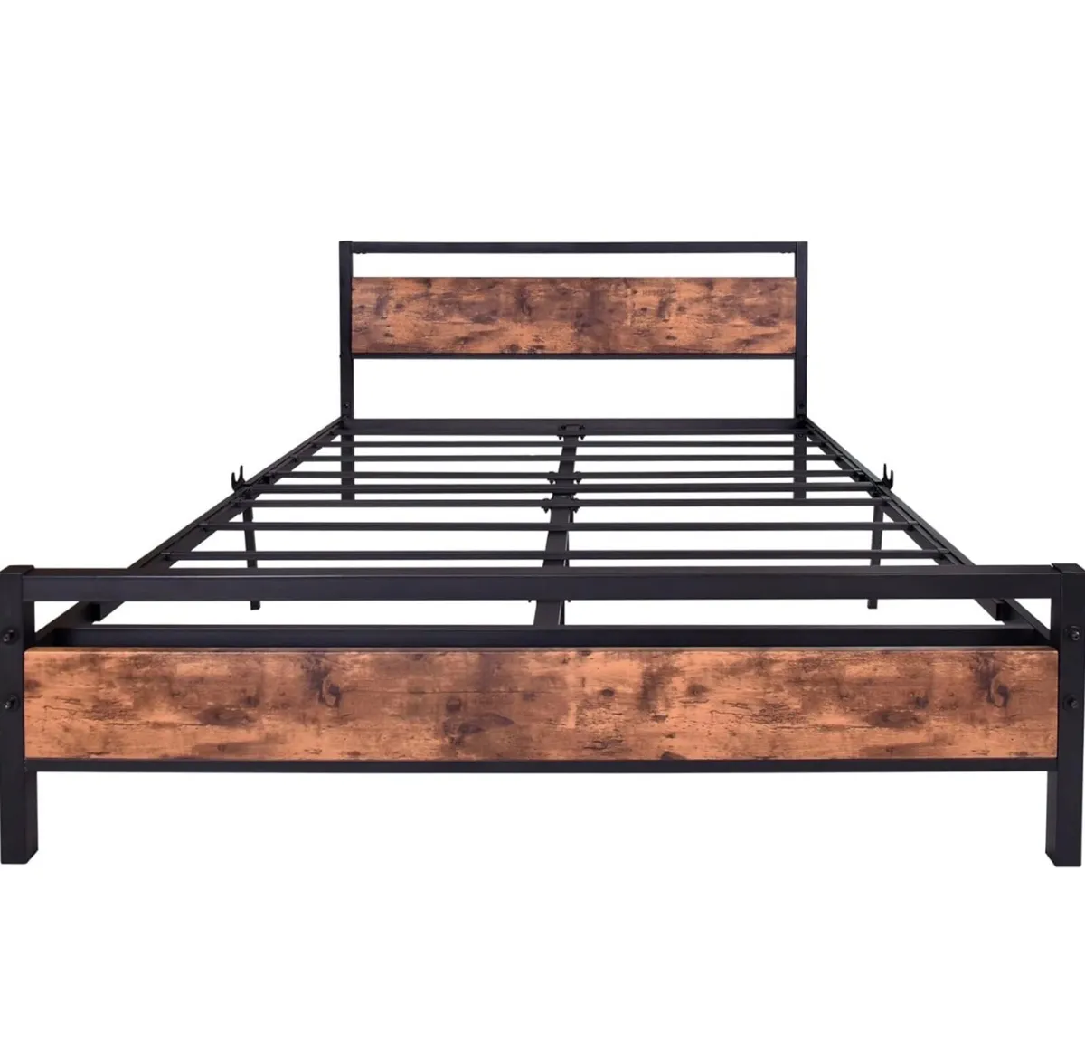 King Size Bed Frame with Wood Headboard,Heavy Duty - Image 4