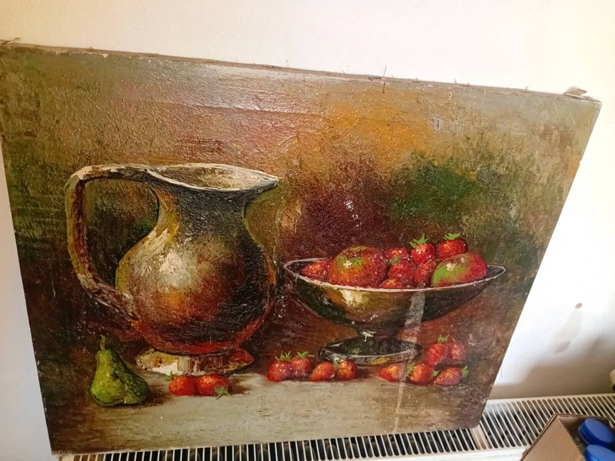 vintage impasto oil painting signed chancellor - Image 3