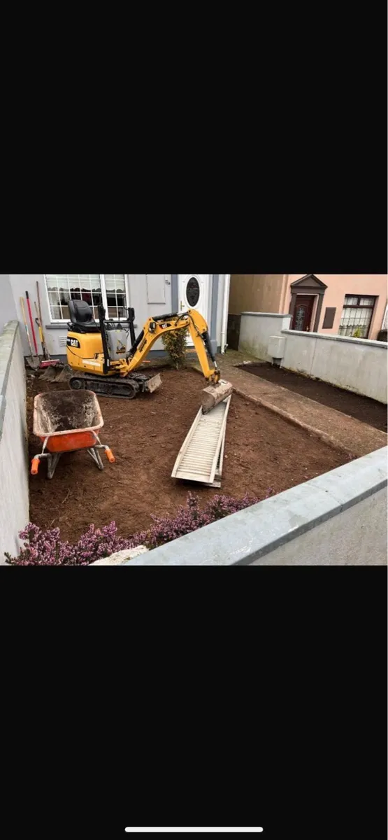 MINI DIGGER HIRE CORK CITY GROUNDWORK SERVICES - Image 1