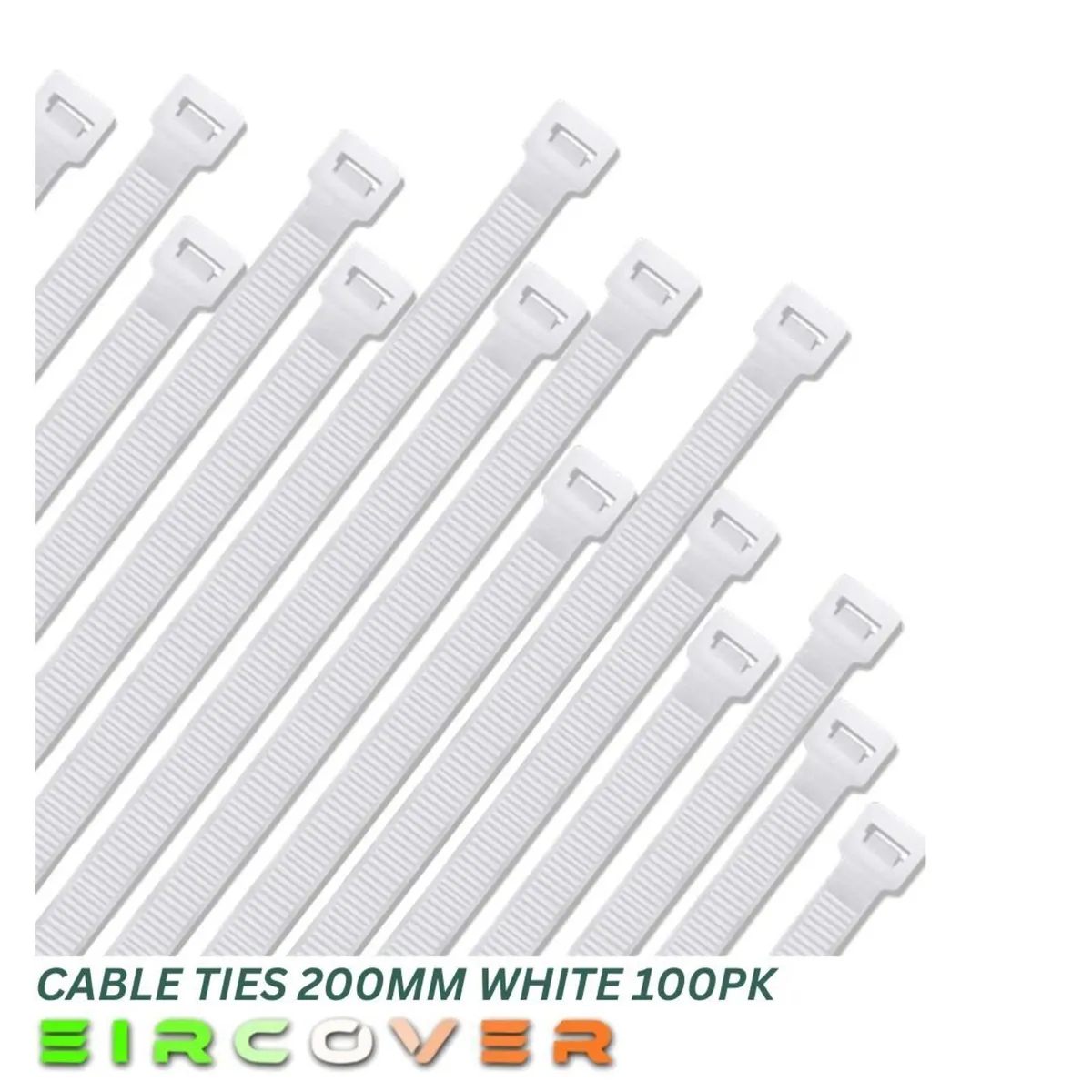 Heavy Duty White Cable Ties 200mm  White 100pk - Image 4
