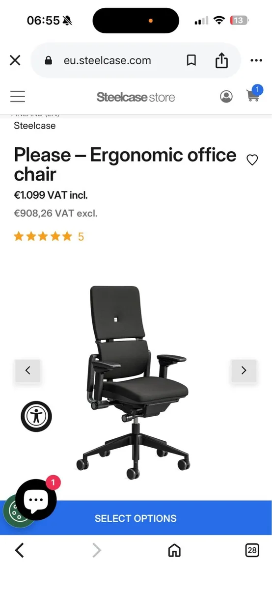 Steelcase Please V2 ergonomic office chair Cleaned - Image 2