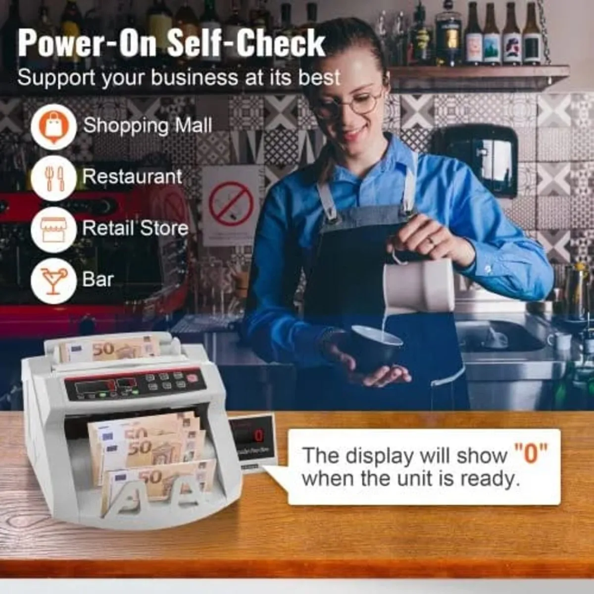 Banknotes Counter With LED Display, Professional N - Image 4