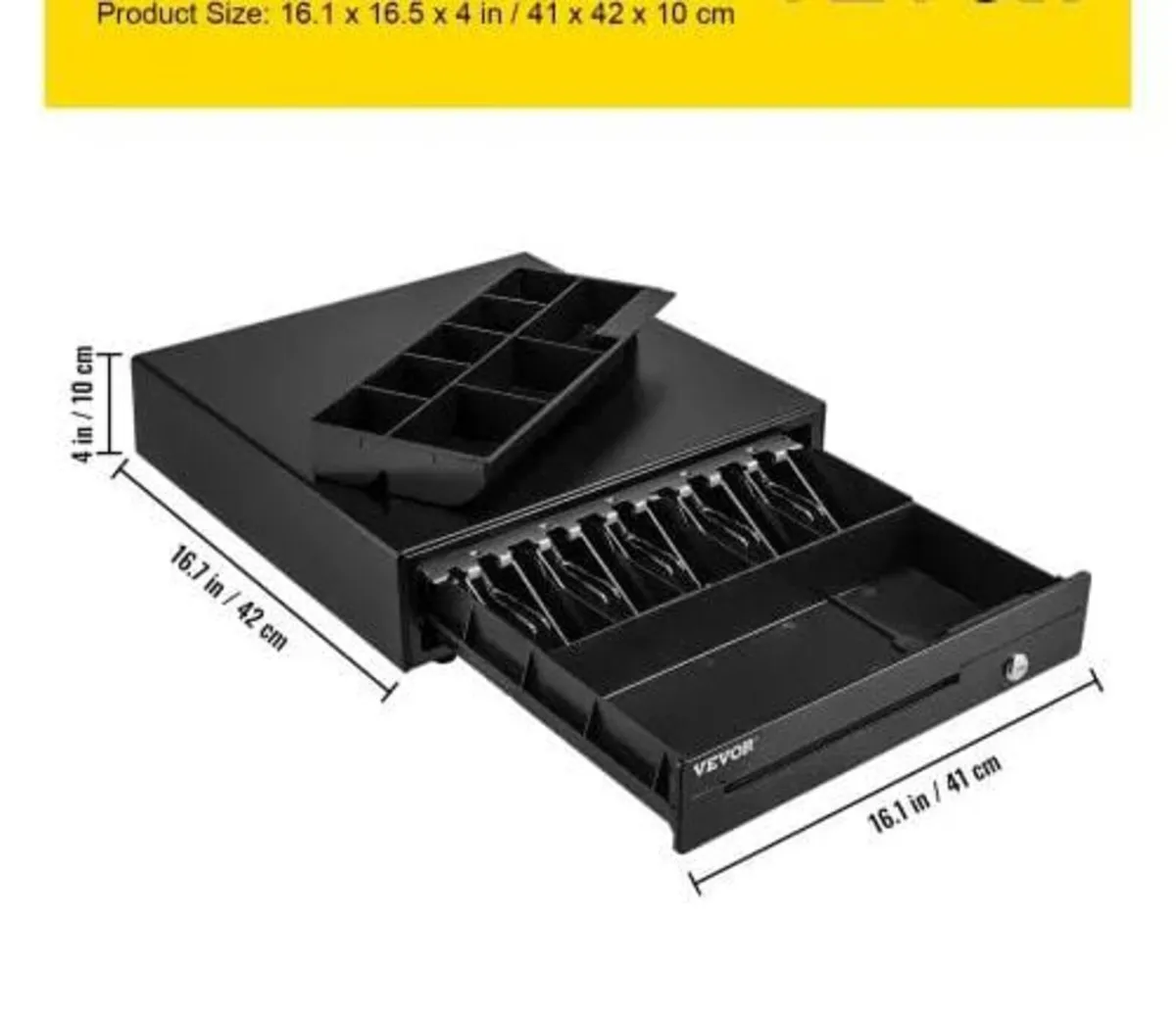 Cash Register Drawer, 40.6 cm 12 V, for POS System - Image 2