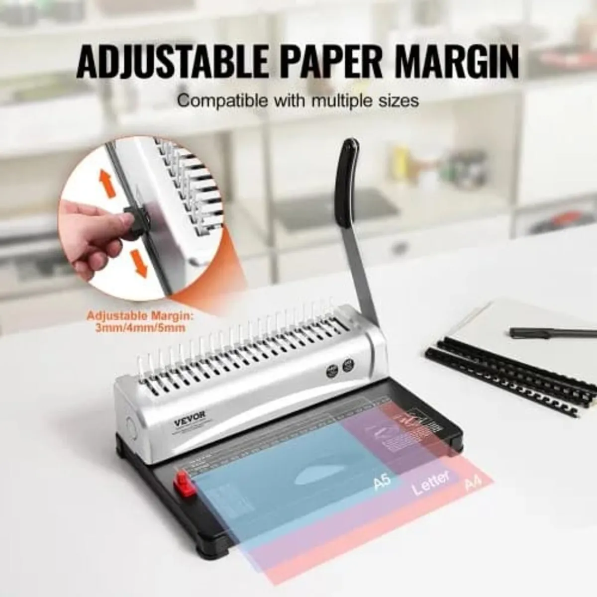 Binding Machine, Comb Binding Machine 21-Holes Bin - Image 4