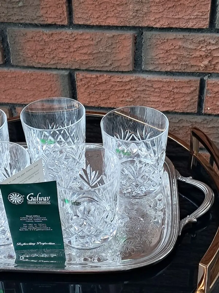 BNIB Galway Crystal Whiskey Glasses x 5 with origi - Image 4