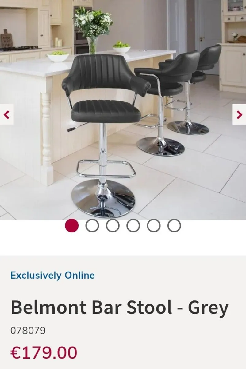 Leather Quality Adjustable Bar Stools set - Image 3