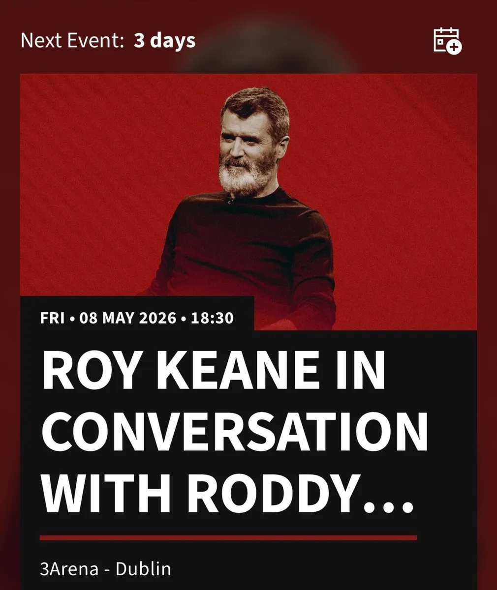 Roy Keane tickets