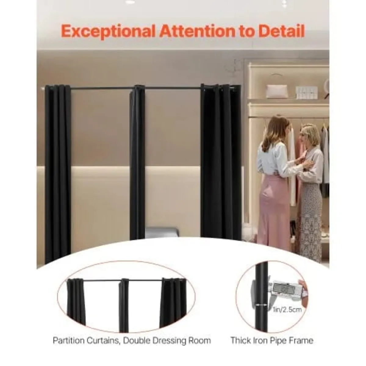Fitting Room, Portable Changing Room with Thick Po - Image 3
