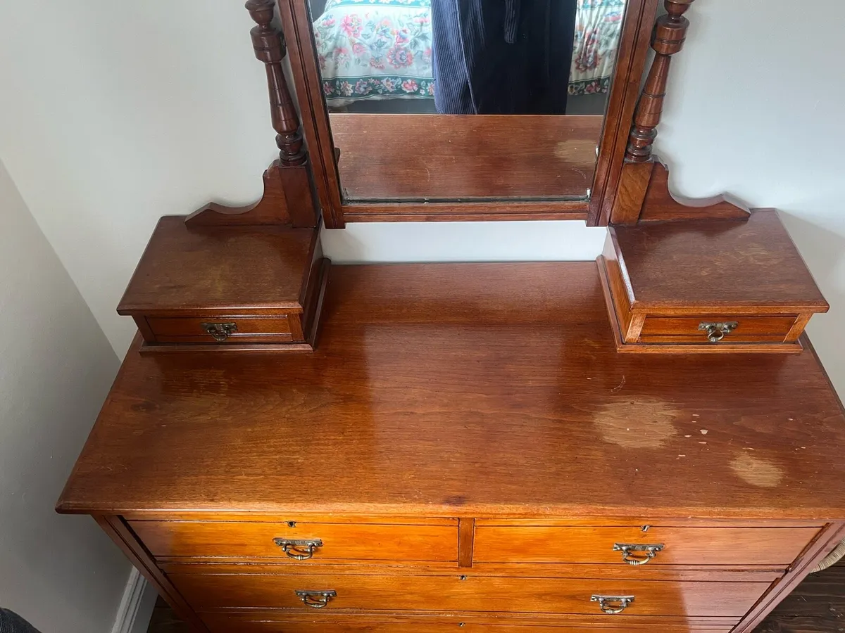 Vintage wooden dressing table - Image 2